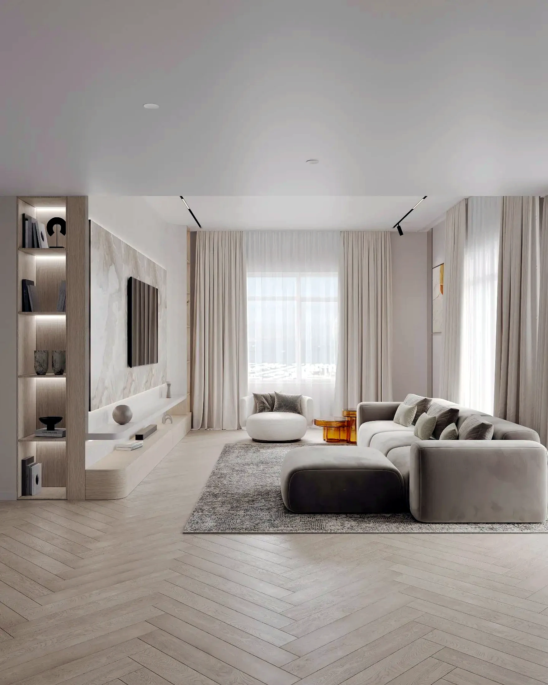 High-end villa lounge interior renovation